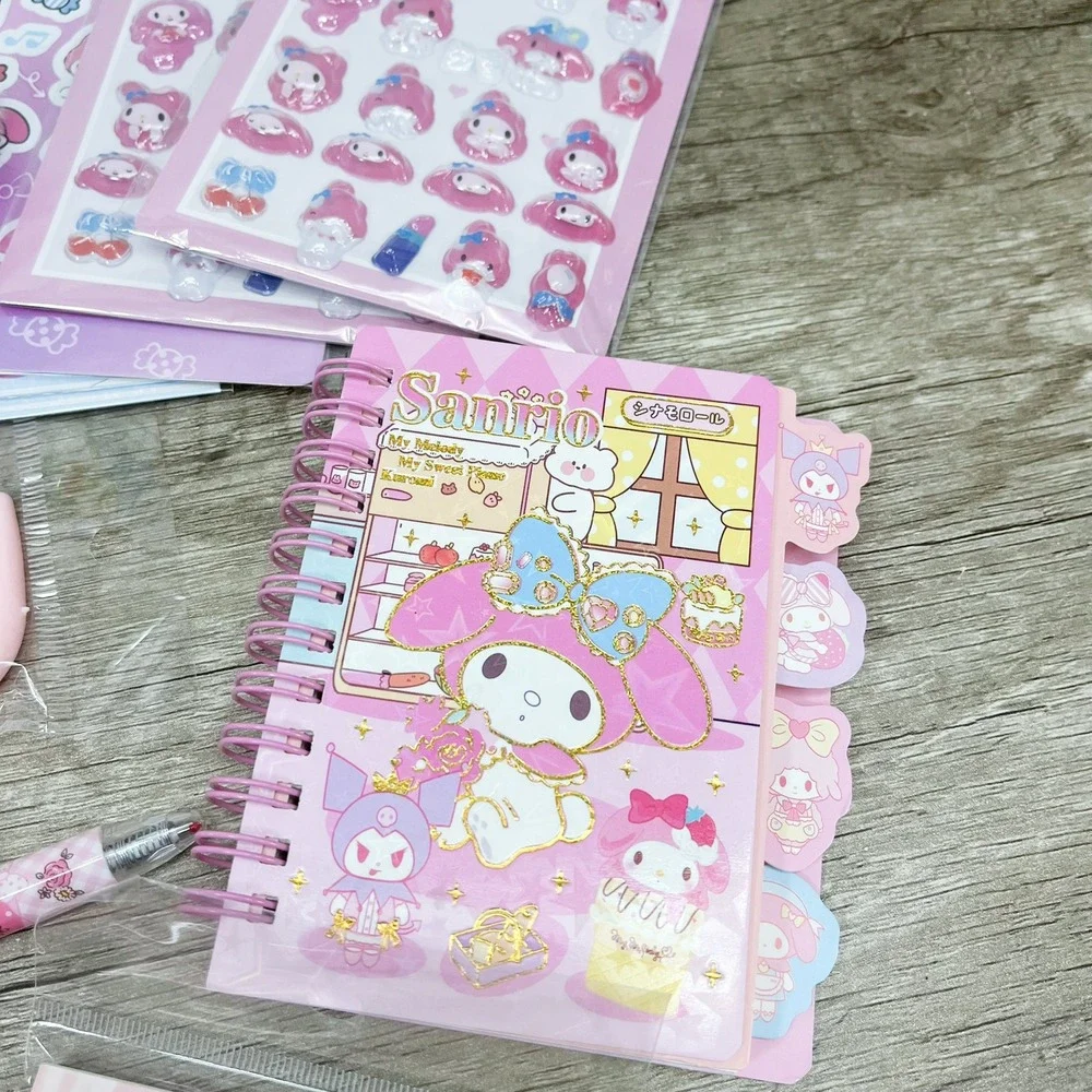 Sanrio My Melody Stationery Accessory Lot Stickers Notebook Headband Pen Bundle